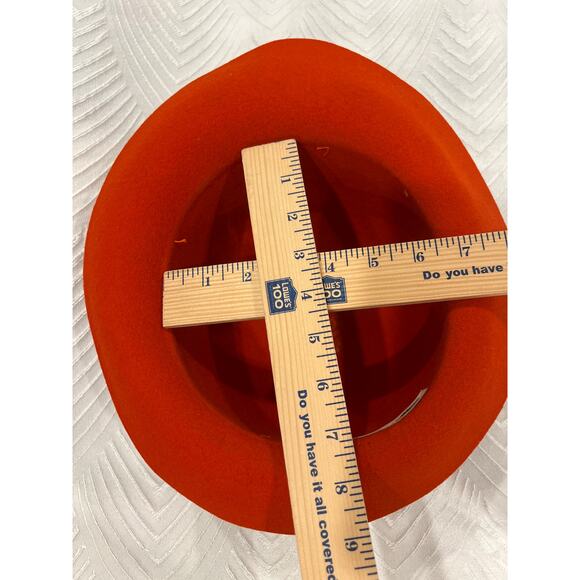 Vintage Glenover Fawn Tra Felt Hat by Carson Pirie Scott & Co Orange 100% Wool, - Picture 10 of 12
